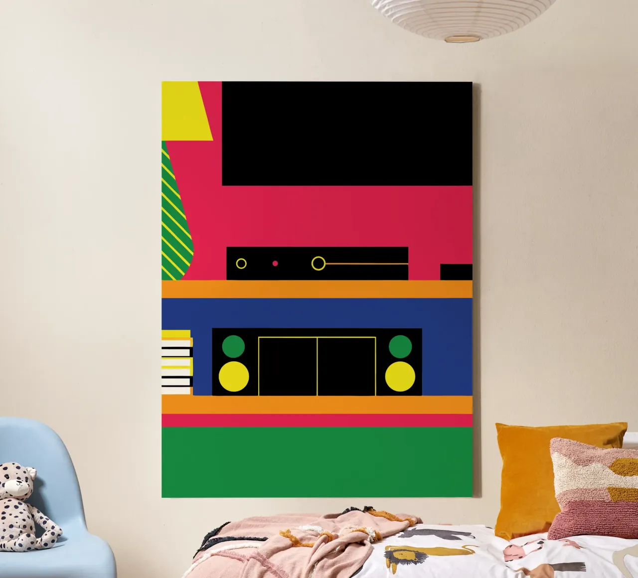 Audiosysteem canvas met Baklijst van LOOK DIFFERENT
