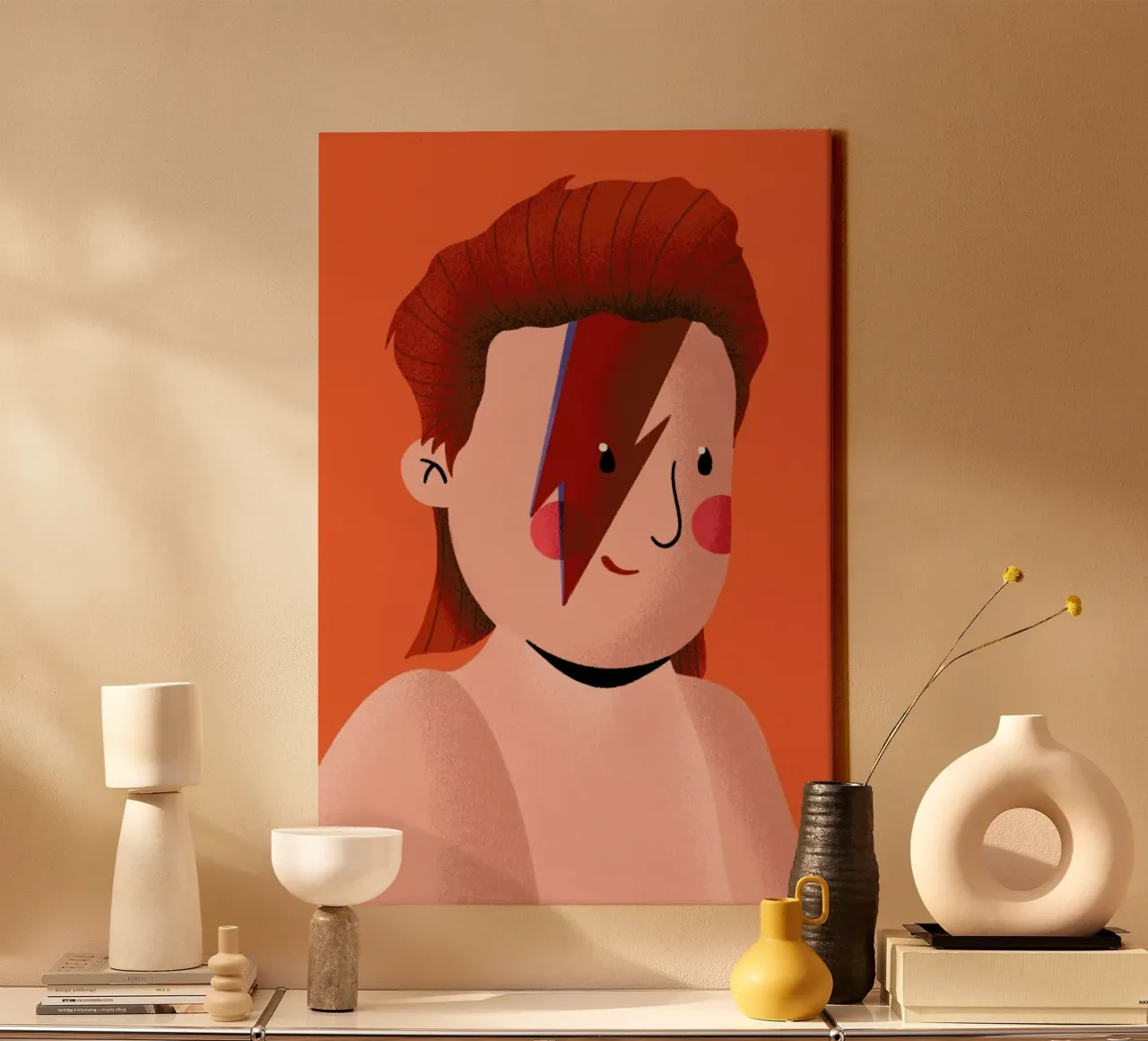 David Bowie Portrait tela con Cornice a cassetta da Rafa Gomes