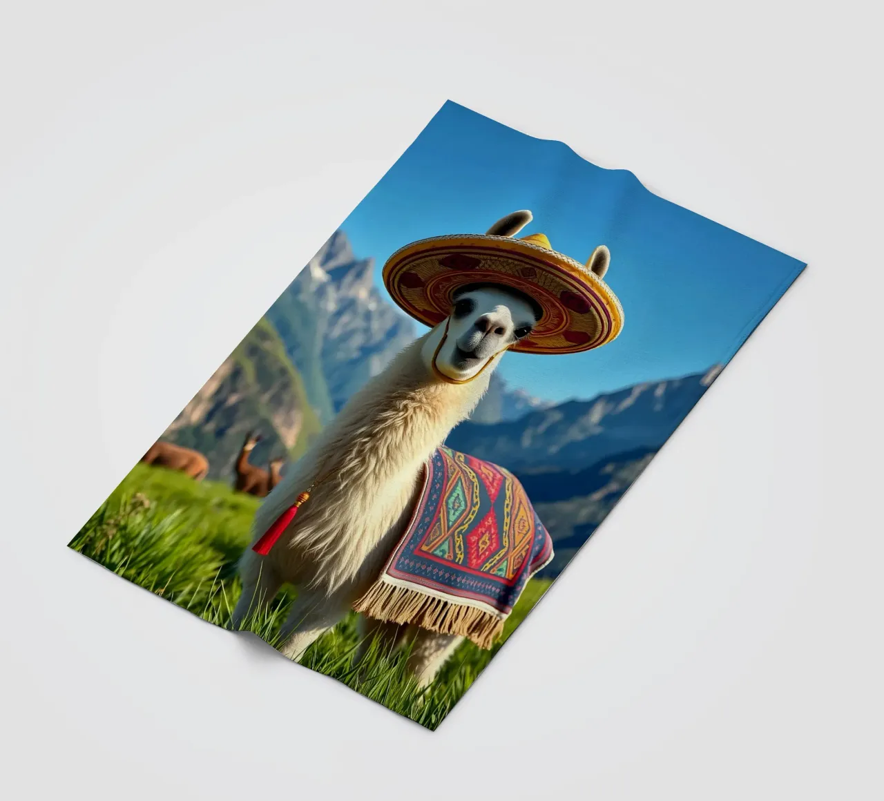 Lama con sombrero coperta in pile da Anita's Dream