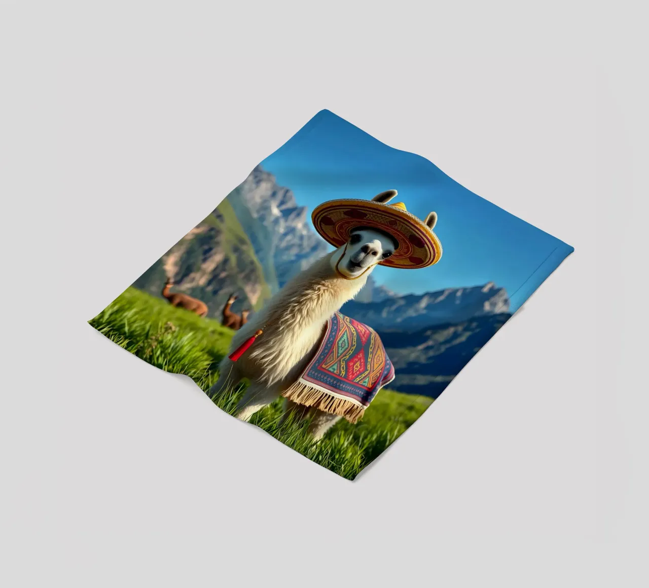 Lama con sombrero coperta in pile da Anita's Dream