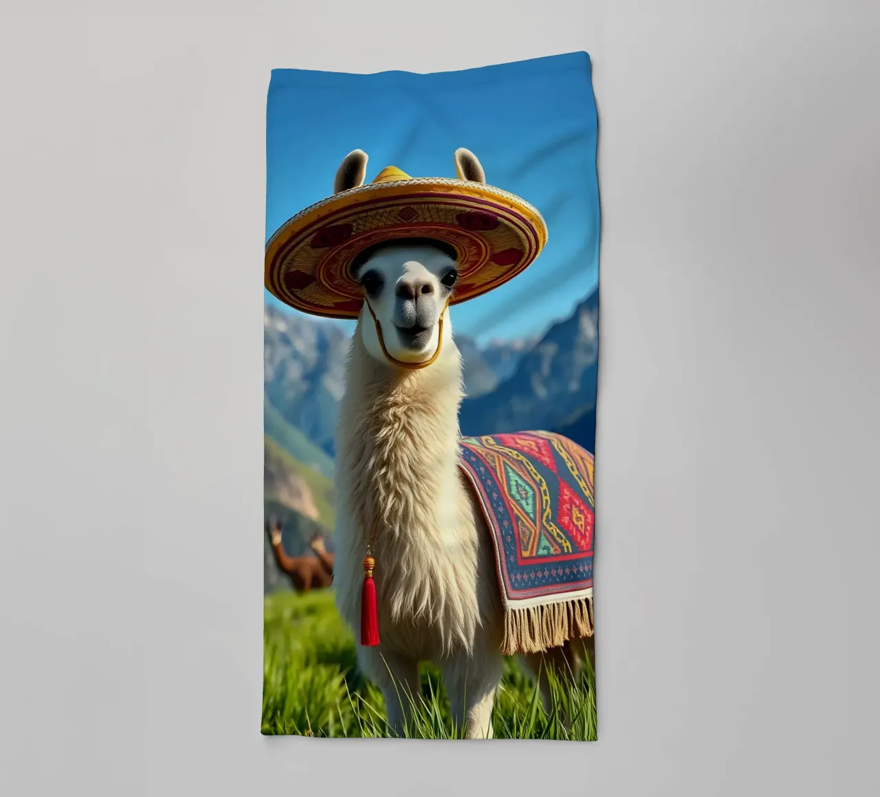 Lama con sombrero asciugamano da bagno da Anita's Dream