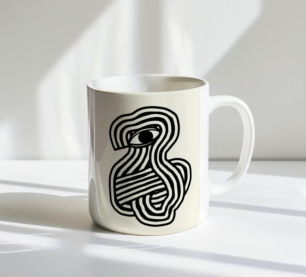 Terzo occhio astratto tazza in ceramica da Little Dean
