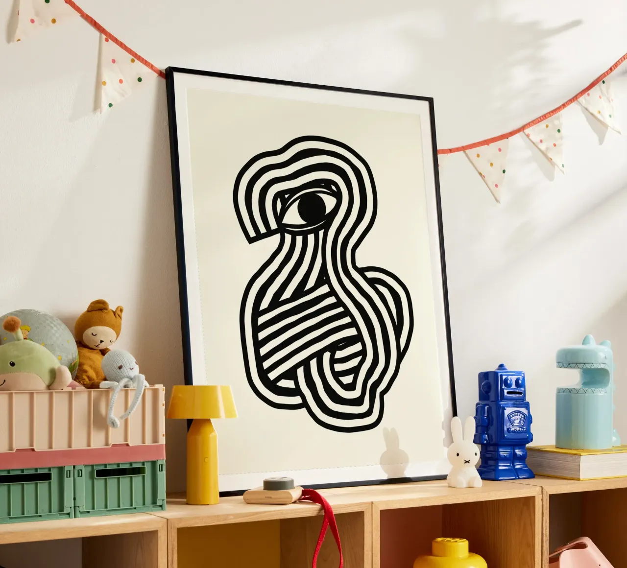 Derde oog abstract poster van Little Dean