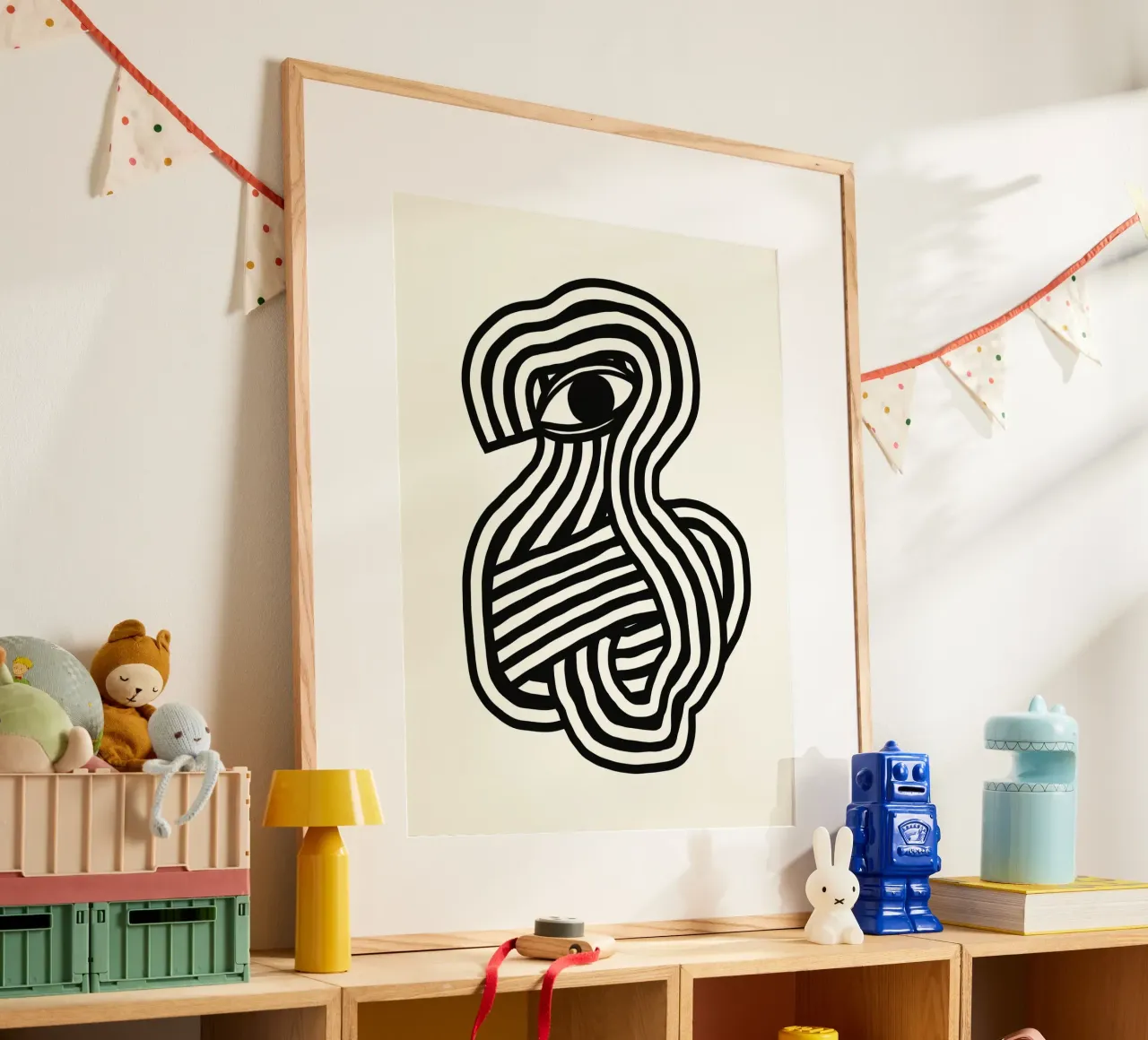 Derde oog abstract poster van Little Dean