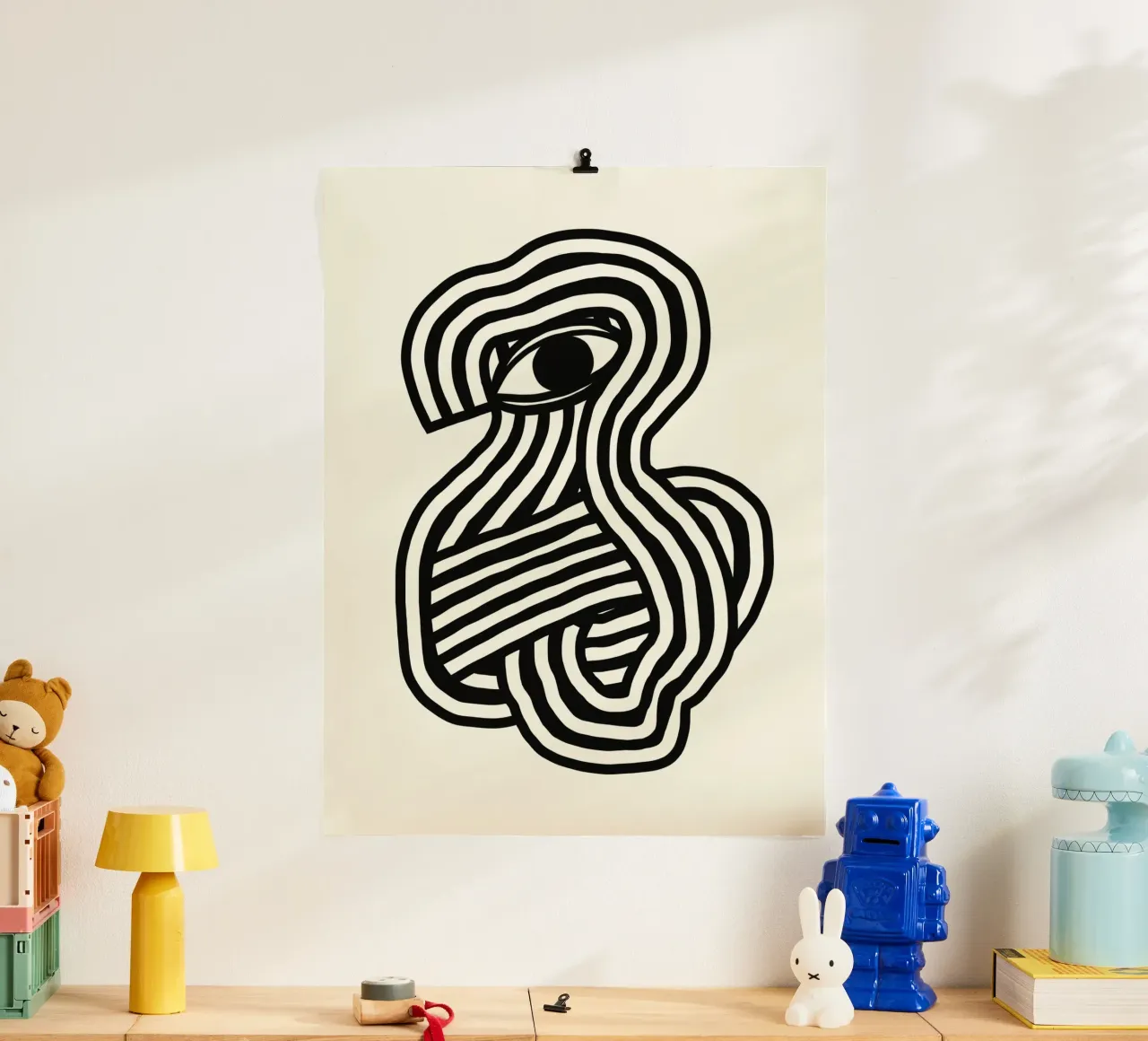 Derde oog abstract poster van Little Dean