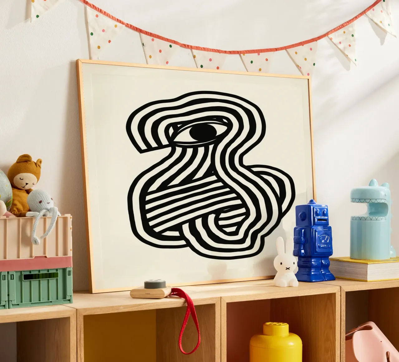 Derde oog abstract poster van Little Dean