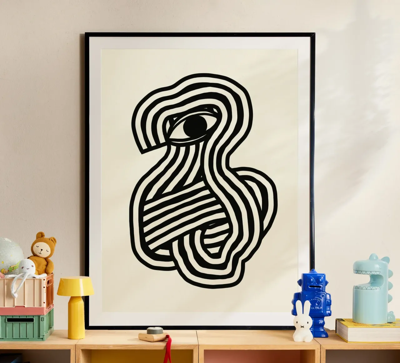 Derde oog abstract poster van Little Dean