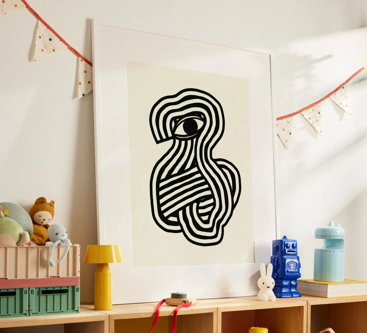 Derde oog abstract poster van Little Dean