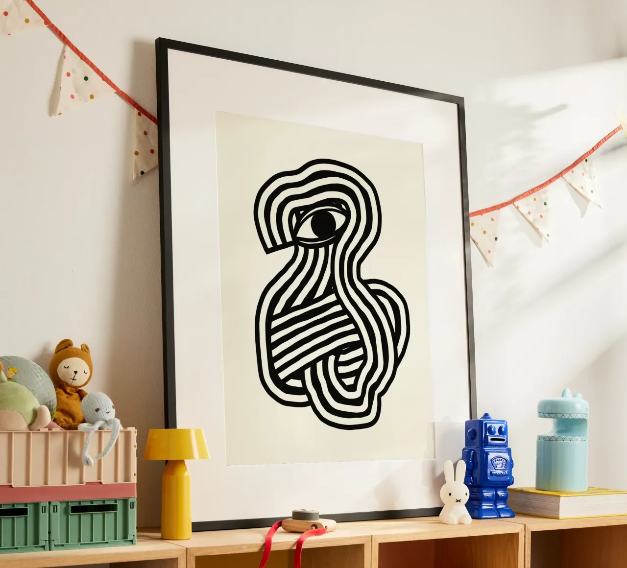Derde oog abstract poster van Little Dean