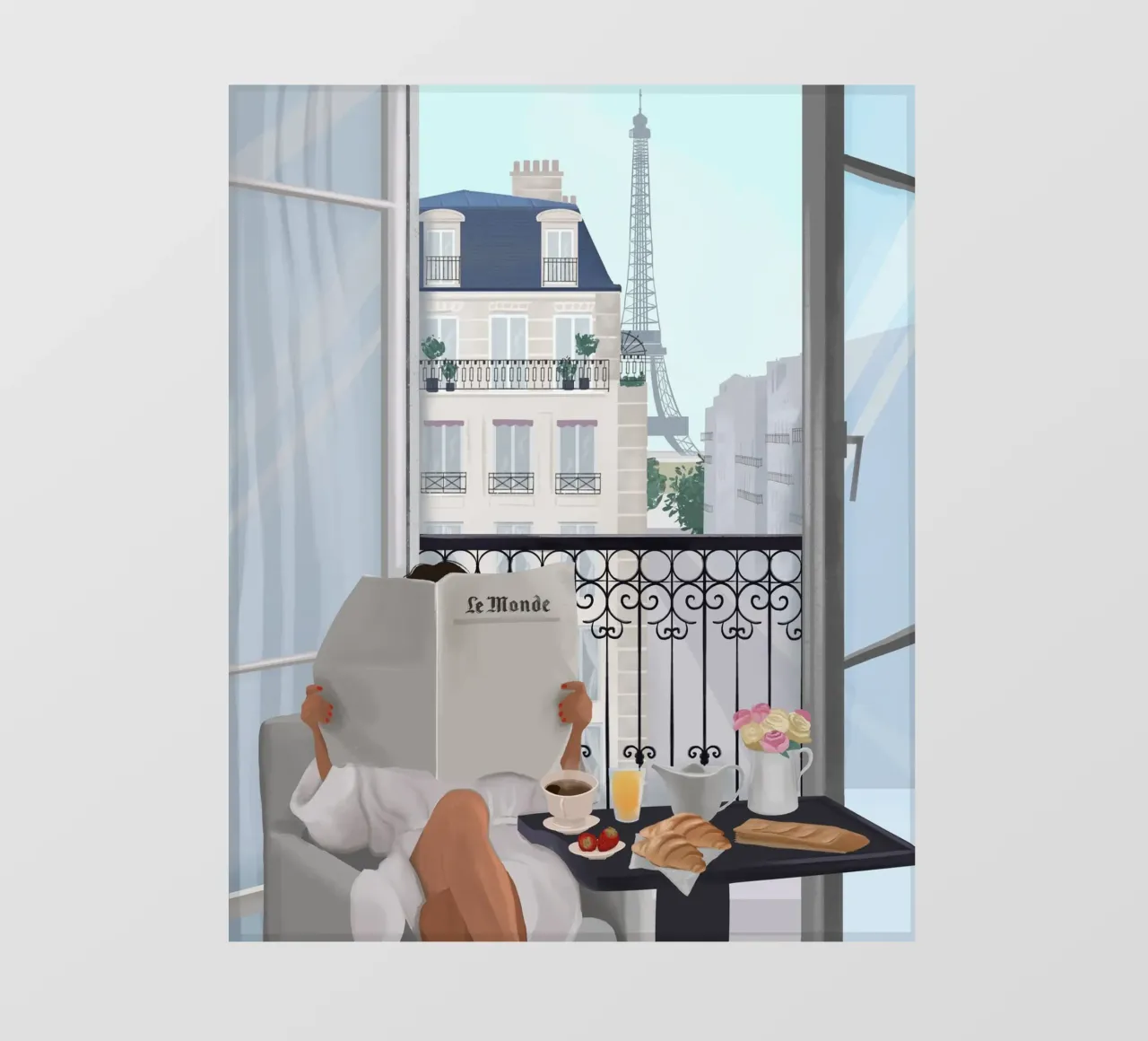 Paris Breakfast pellicola backlit da PetrArts