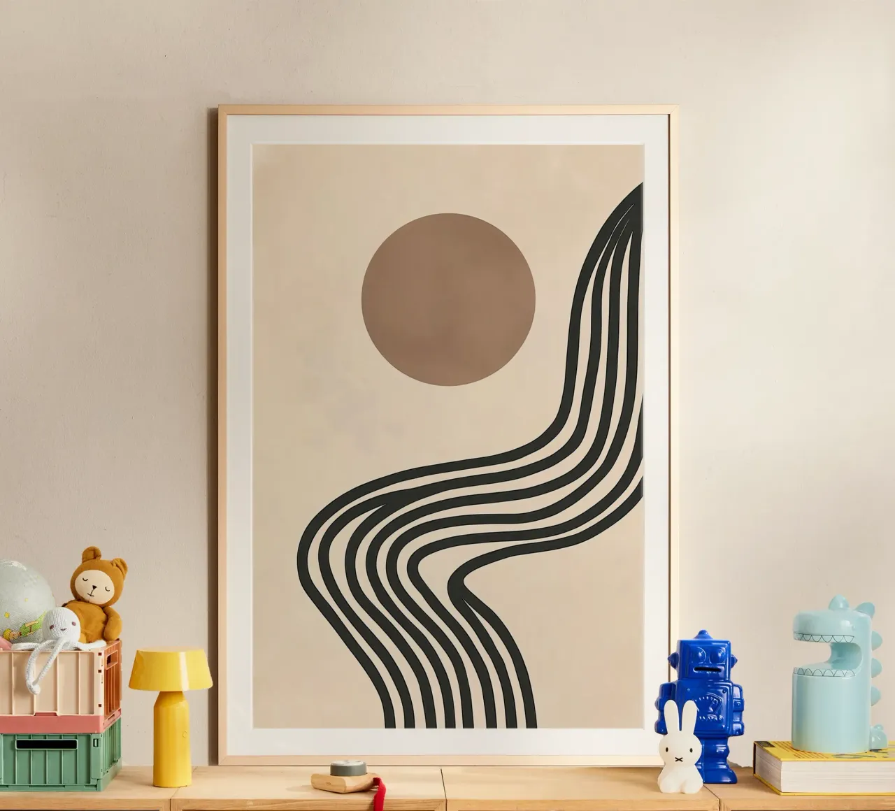 Zentuin Zonsopgang | Abstract Boho Grafisch hahnemühle van Autofocus