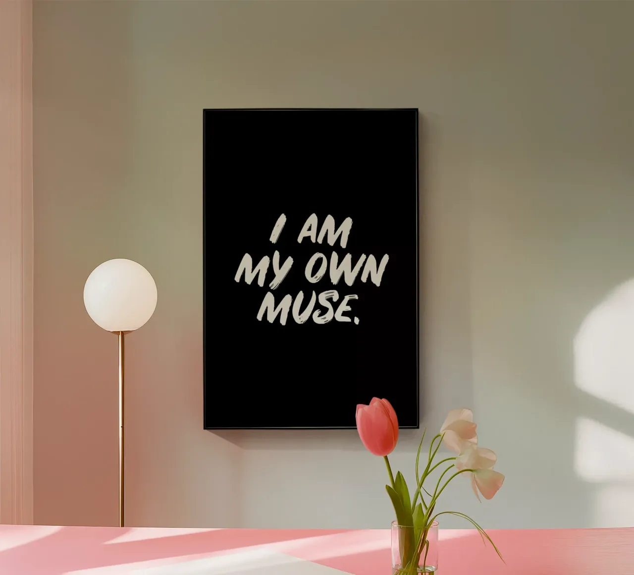 Own Muse plexiglass da typed