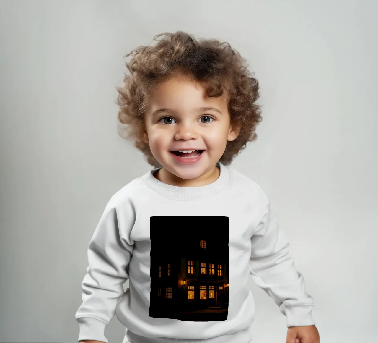 Serata accogliente in una casa di charme con luci calde e splendenti felpa neonato da DesignDoodle