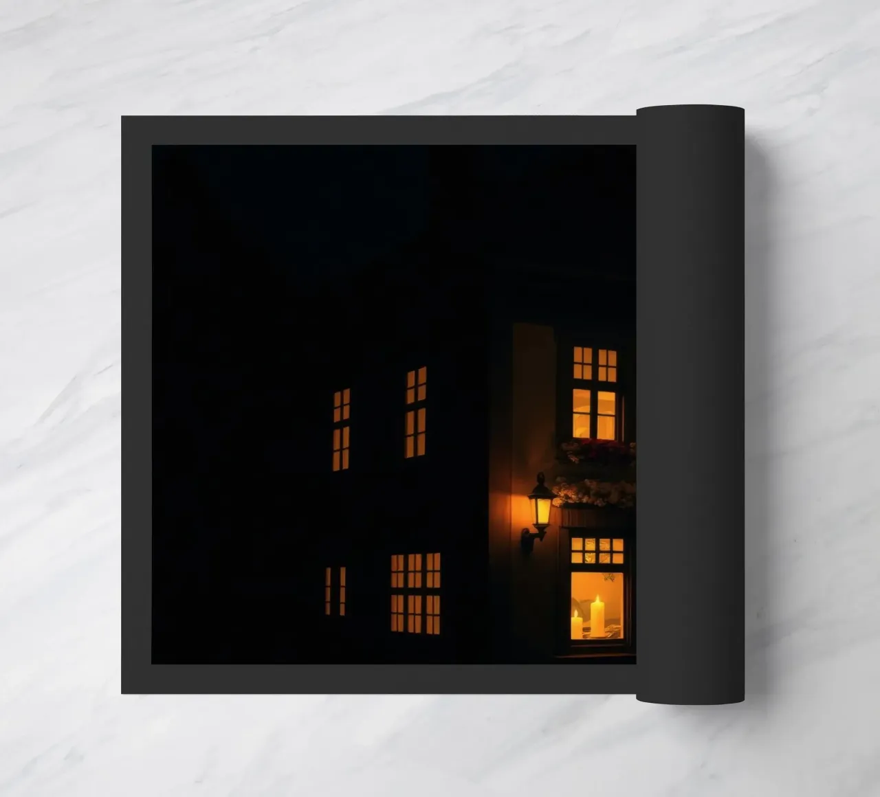 Serata accogliente in una casa di charme con luci calde e splendenti zerbino da DesignDoodle