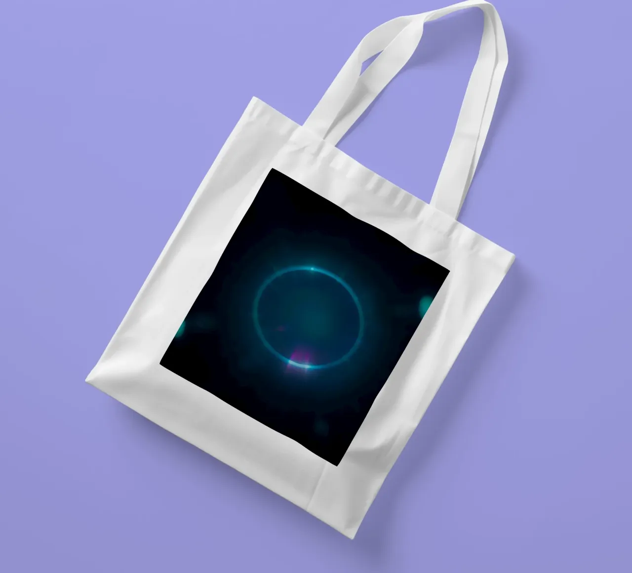 Celestial light display showcasing vibrant colors and patter tote bag by DesignDoodle