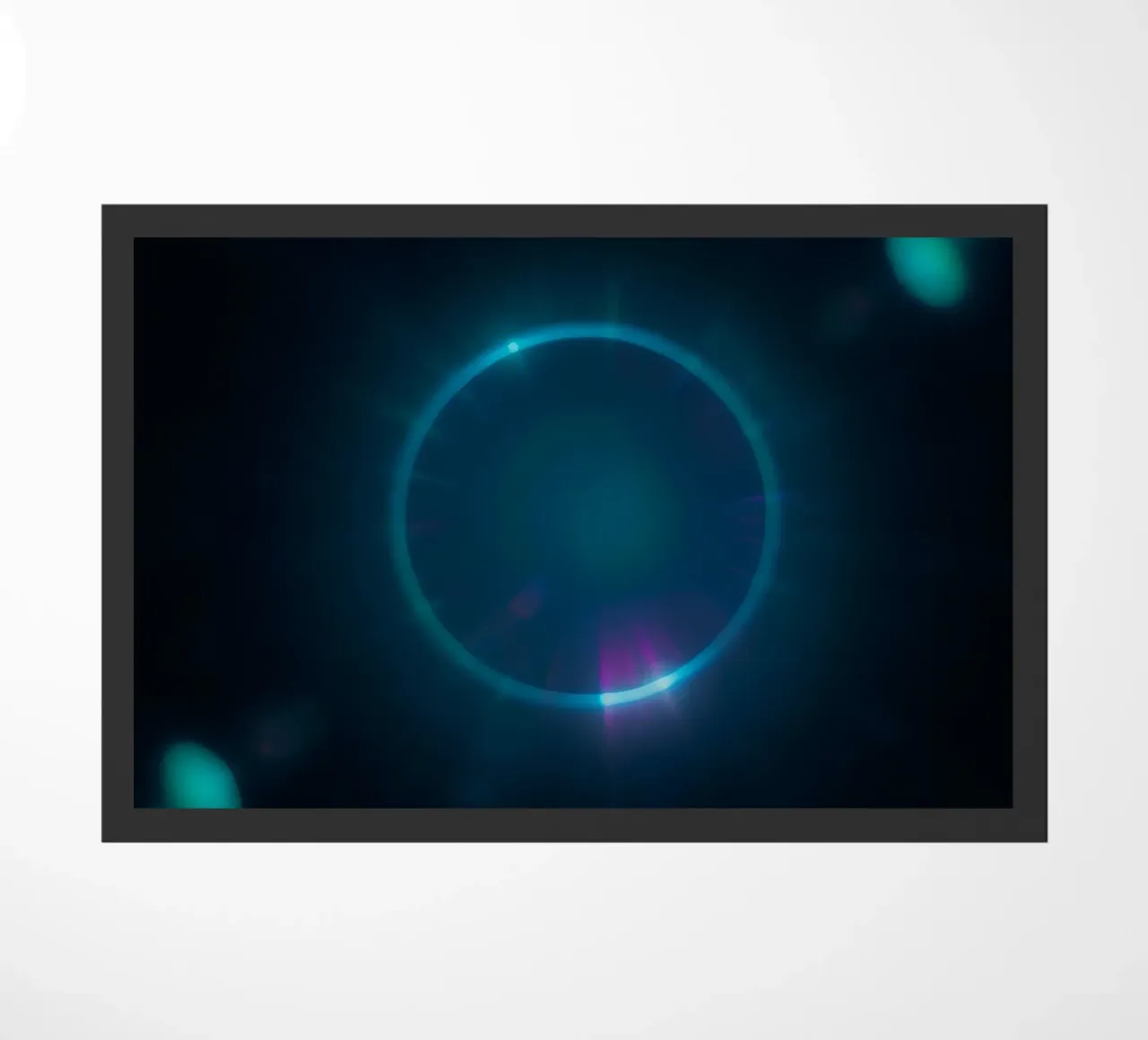 Celestial light display showcasing vibrant colors and patter doormat by DesignDoodle
