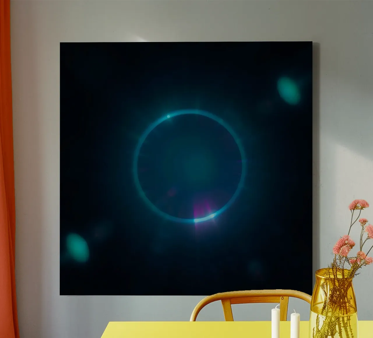 Celestial light display showcasing vibrant colors and patter canvas by DesignDoodle