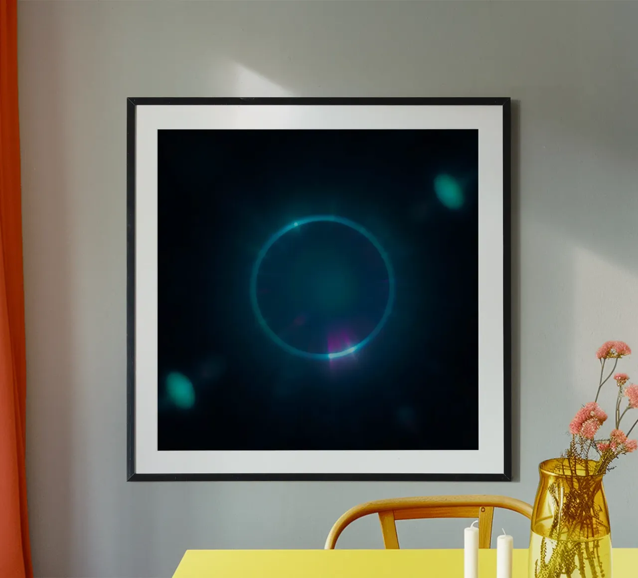 Celestial light display showcasing vibrant colors and patter hahnemühle by DesignDoodle