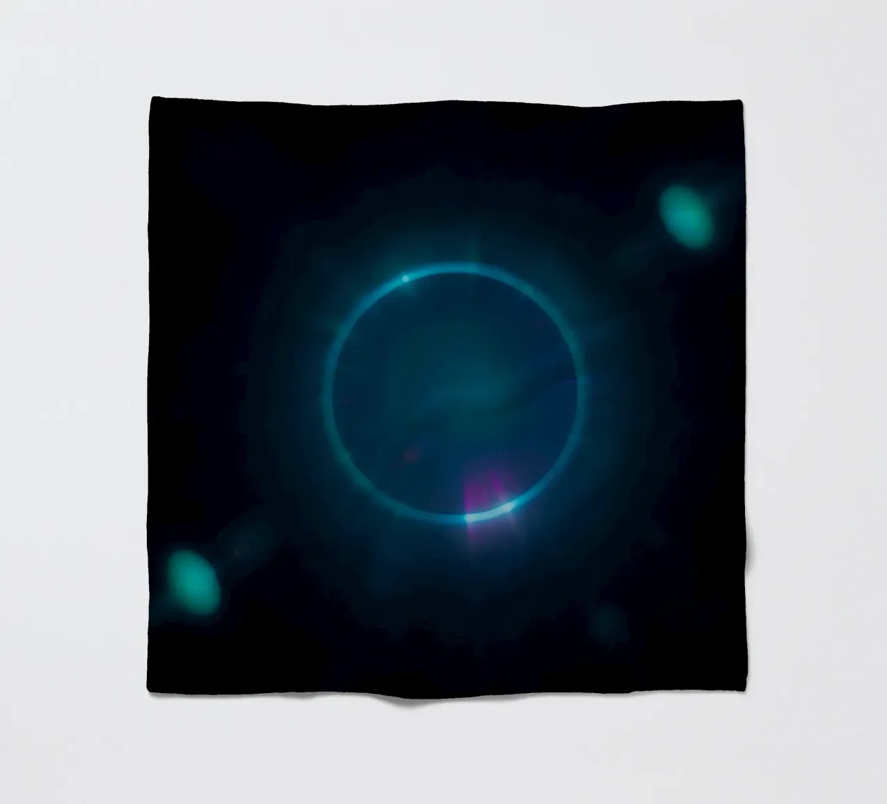 Celestial light display showcasing vibrant colors and patter fleece blanket by DesignDoodle