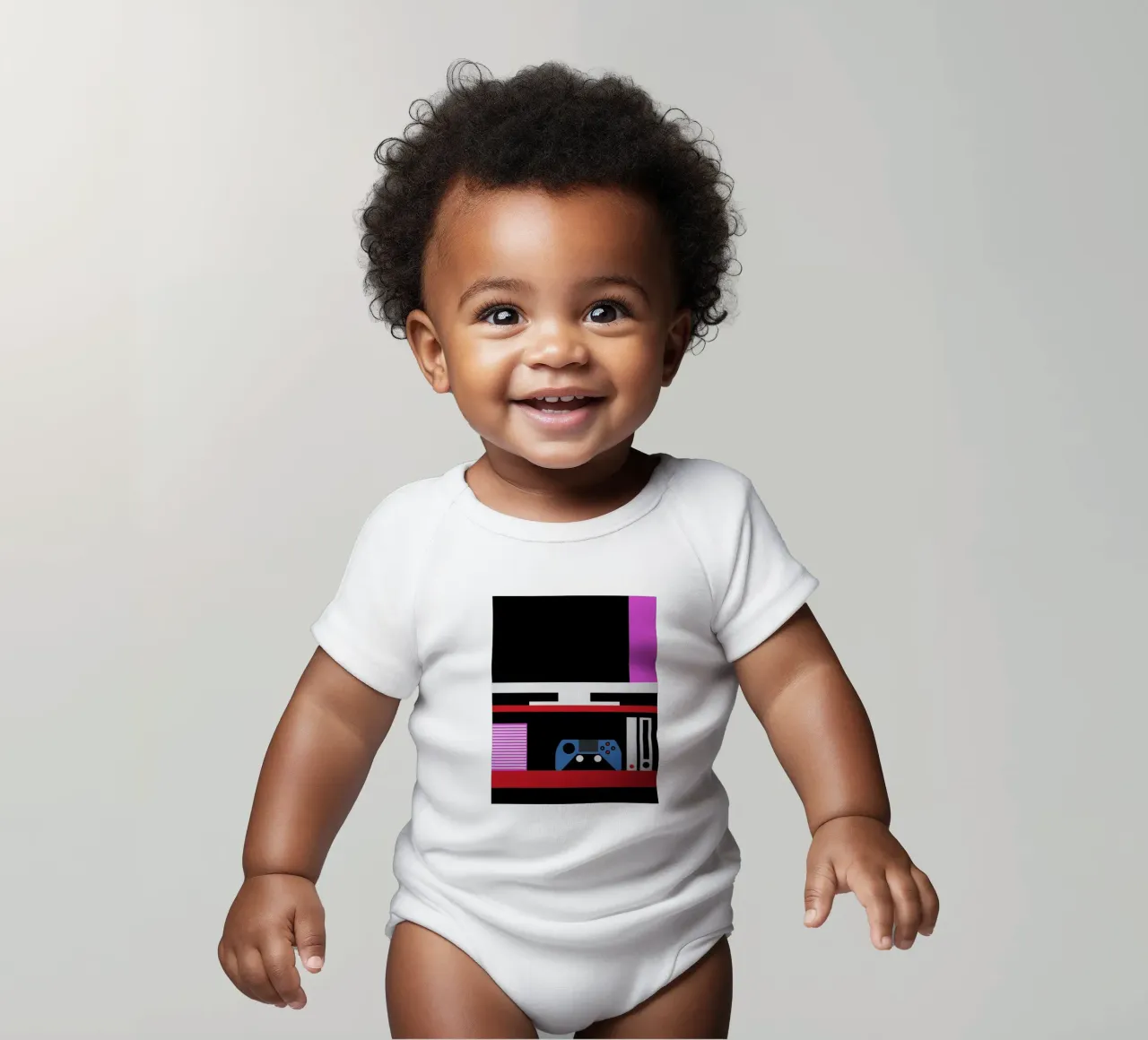 Gioco per console body neonato maniche corte da LOOK DIFFERENT