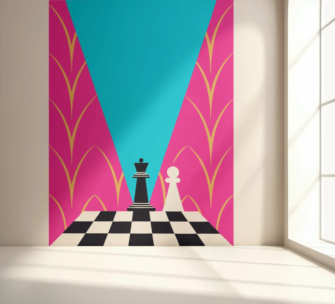 Schaken fotobehang van LOOK DIFFERENT