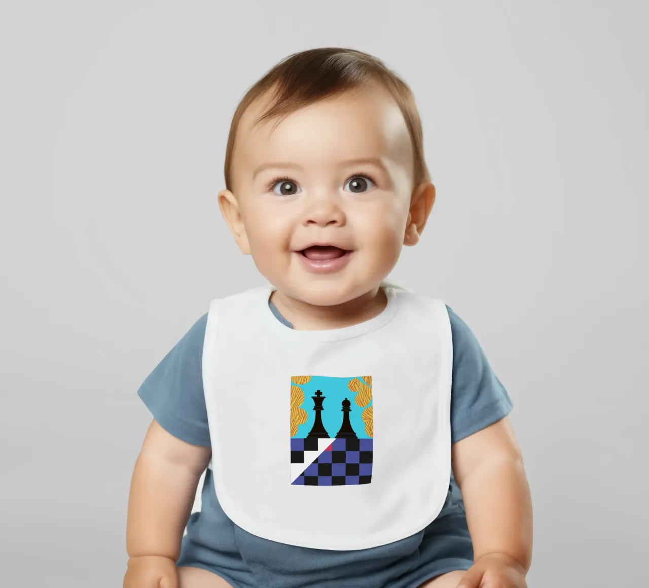 Schach Babylätzchen von LOOK DIFFERENT