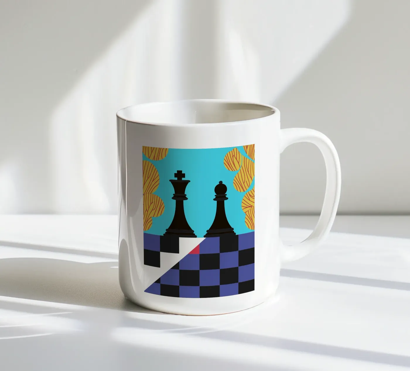 Chess ceramic mug by LOOK DIFFERENT