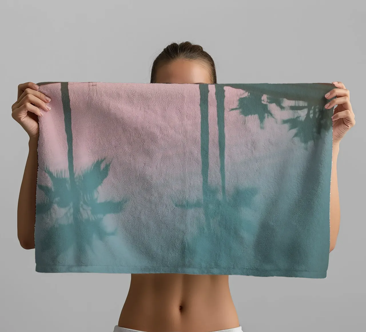 USA SérIA I Reflections of palm trees at the pool and a pink sky towel by Julie Travel Photography