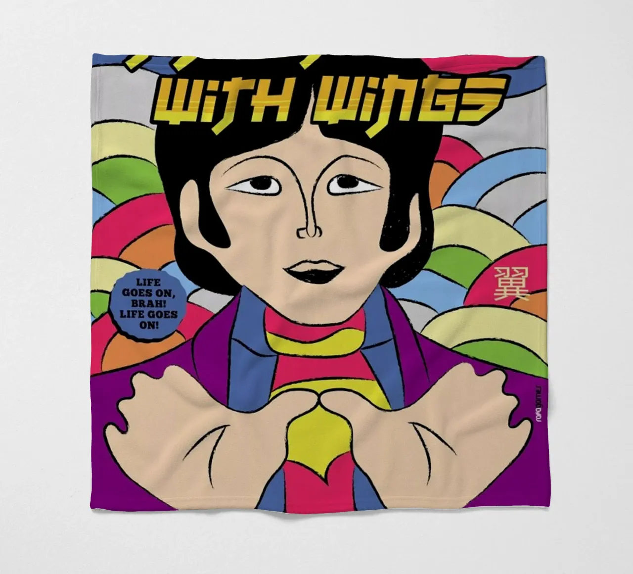 Macca With Wings coperta in pile da Rafa Gomes