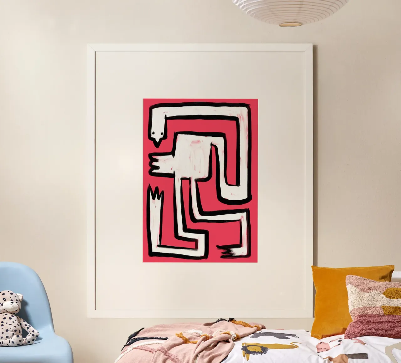 Uccello poster con telaio in plastica da Johannes Lott Illustration