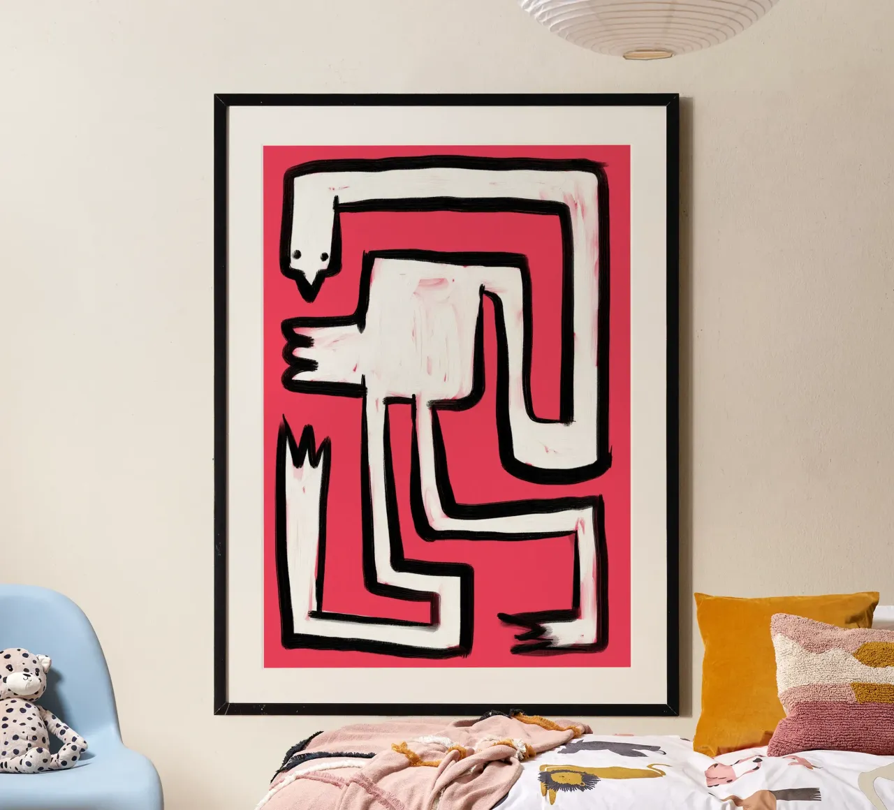 Uccello poster con telaio in plastica da Johannes Lott Illustration