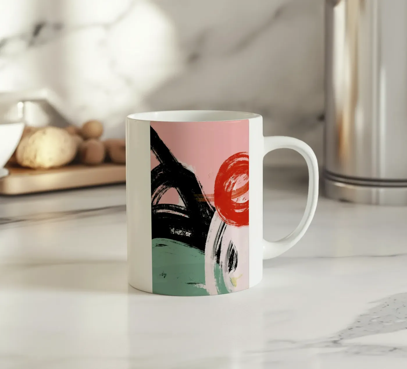 Brushed ceramic mug by Jilli Darling Art
