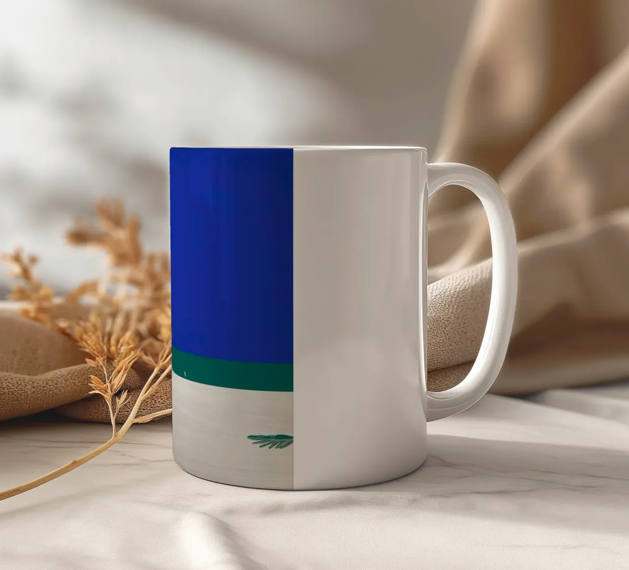 Gabbiano e ombrellone 02 tazza in ceramica da Little Dean