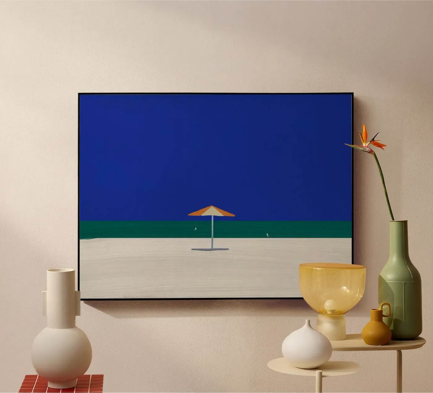 Gabbiano e ombrellone 02 plexiglass da Little Dean