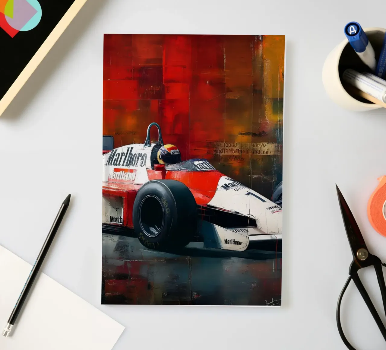 Legend on the racetrack notebook by M-Ulrich-Digital Art