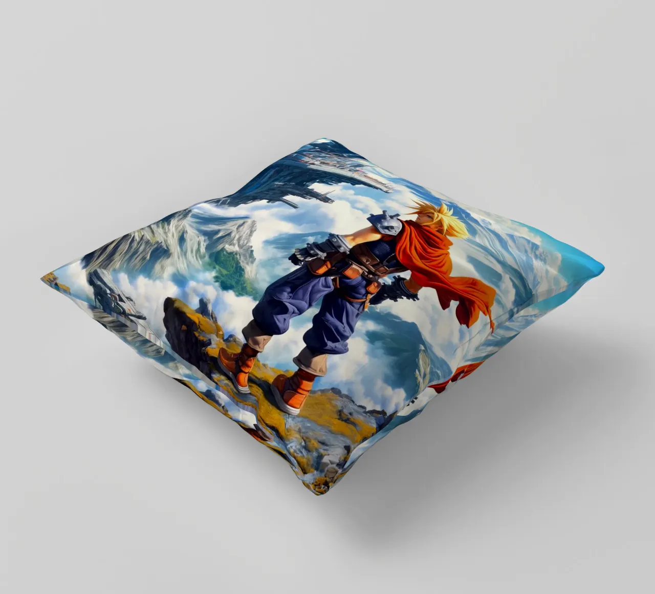 Cloud Strife Final Fantasy VII cuscino da Fleur de Lys