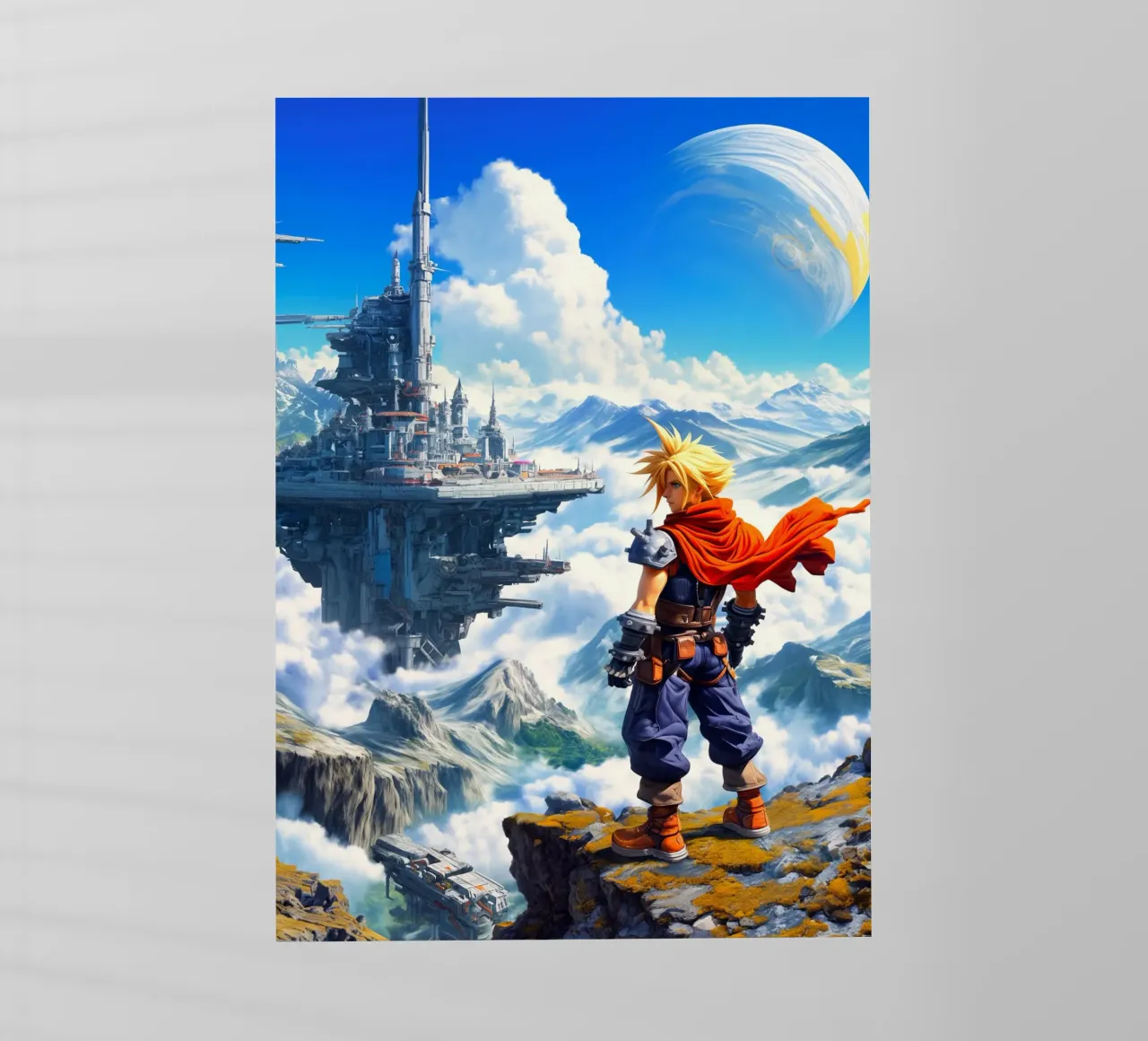 Cloud Strife Final Fantasy VII pellicola backlit da Fleur de Lys