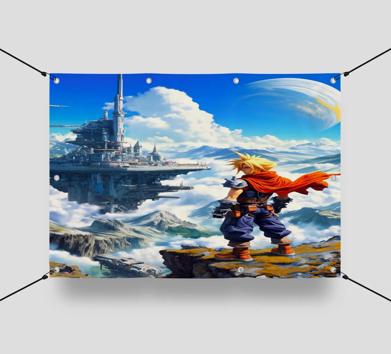 Cloud Strife Final Fantasy VII telo in pvc da Fleur de Lys
