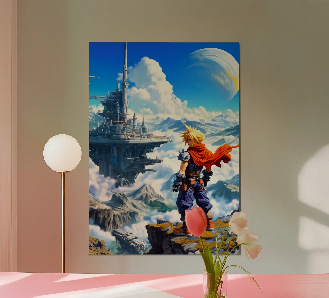Cloud Strife Final Fantasy VII alluminio dibond da Fleur de Lys