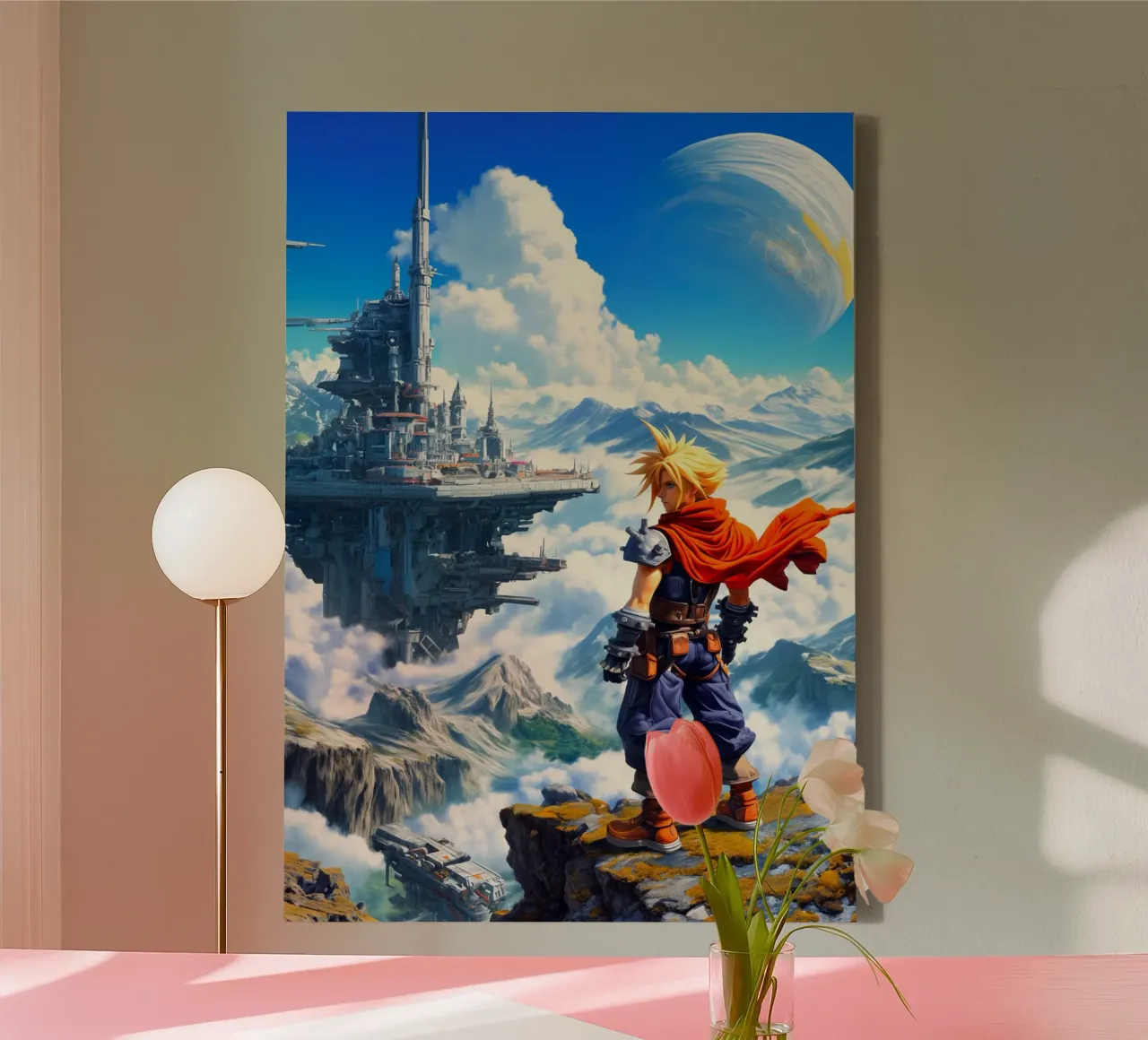 Cloud Strife Final Fantasy VII tela con Cornice a cassetta da Fleur de Lys