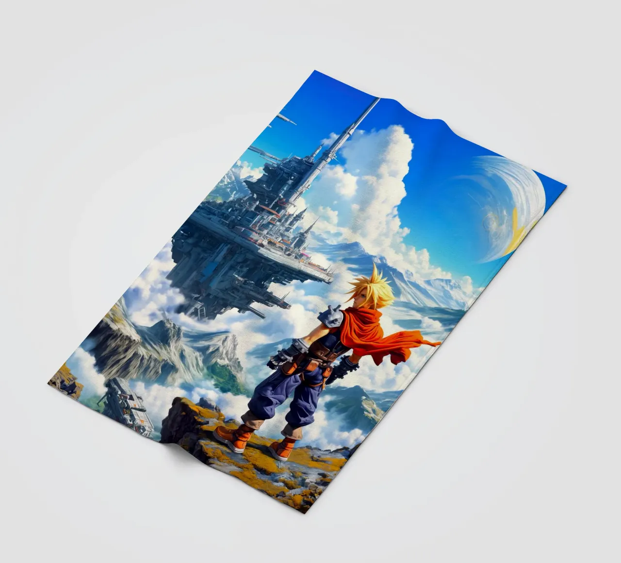 Cloud Strife Final Fantasy VII coperta in pile da Fleur de Lys