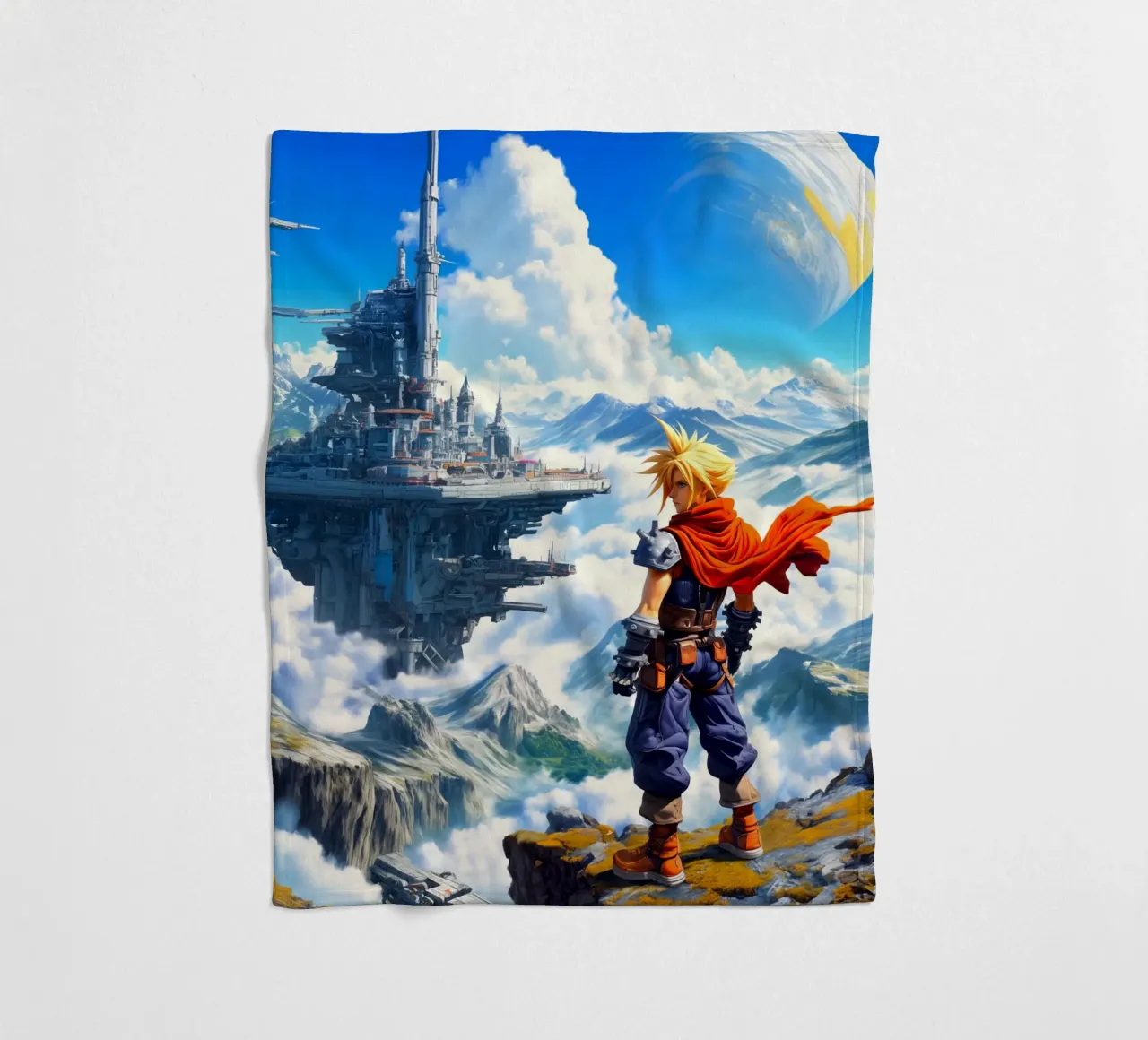 Cloud Strife Final Fantasy VII coperta in pile da Fleur de Lys