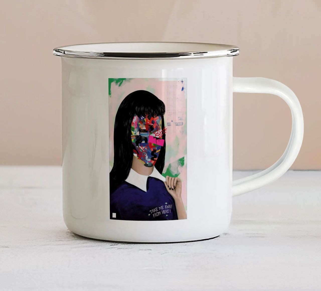 Take Me Away From Here tazza in smalto da Famous When Dead