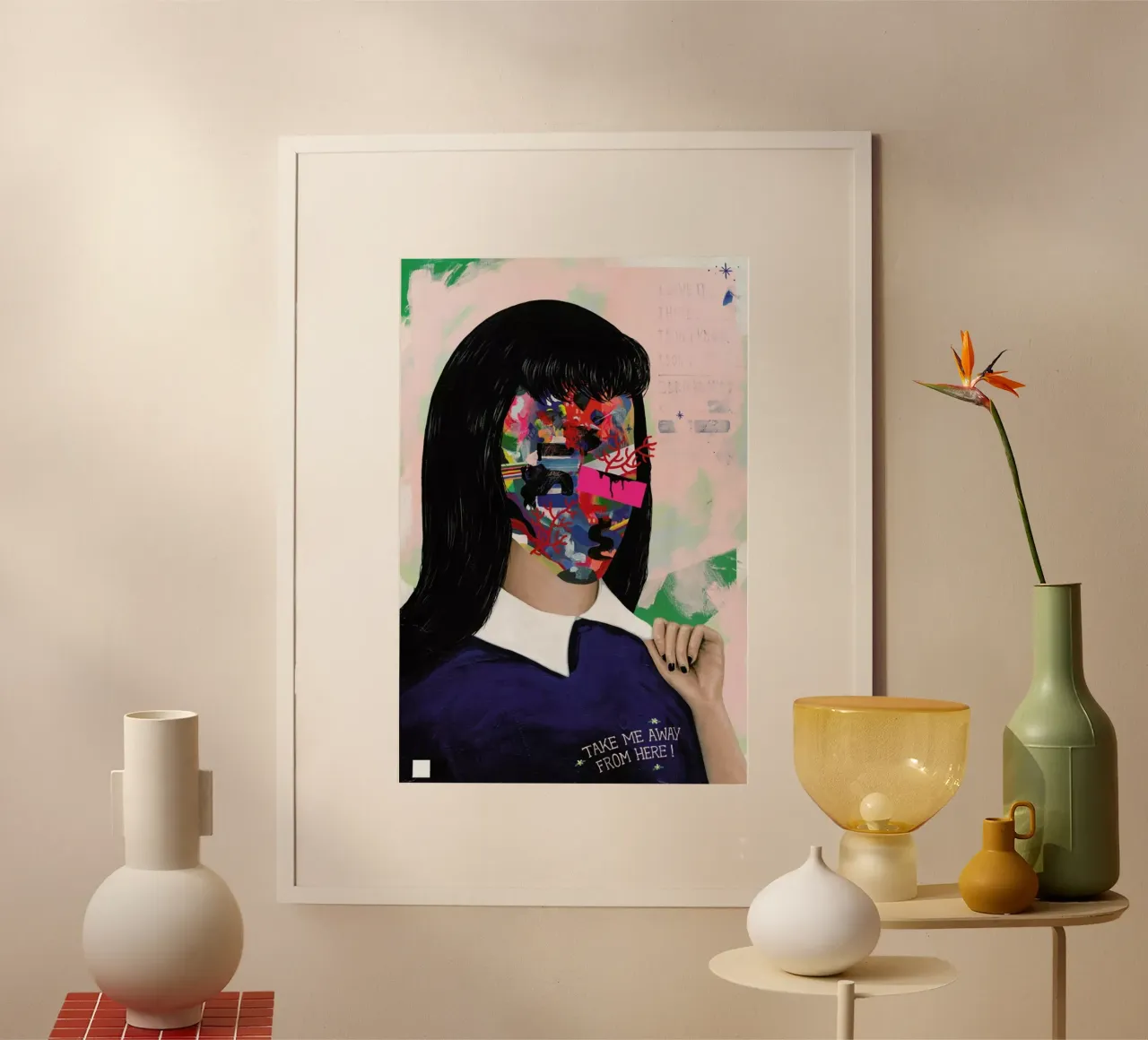 Take Me Away From Here poster con telaio in legno da Famous When Dead