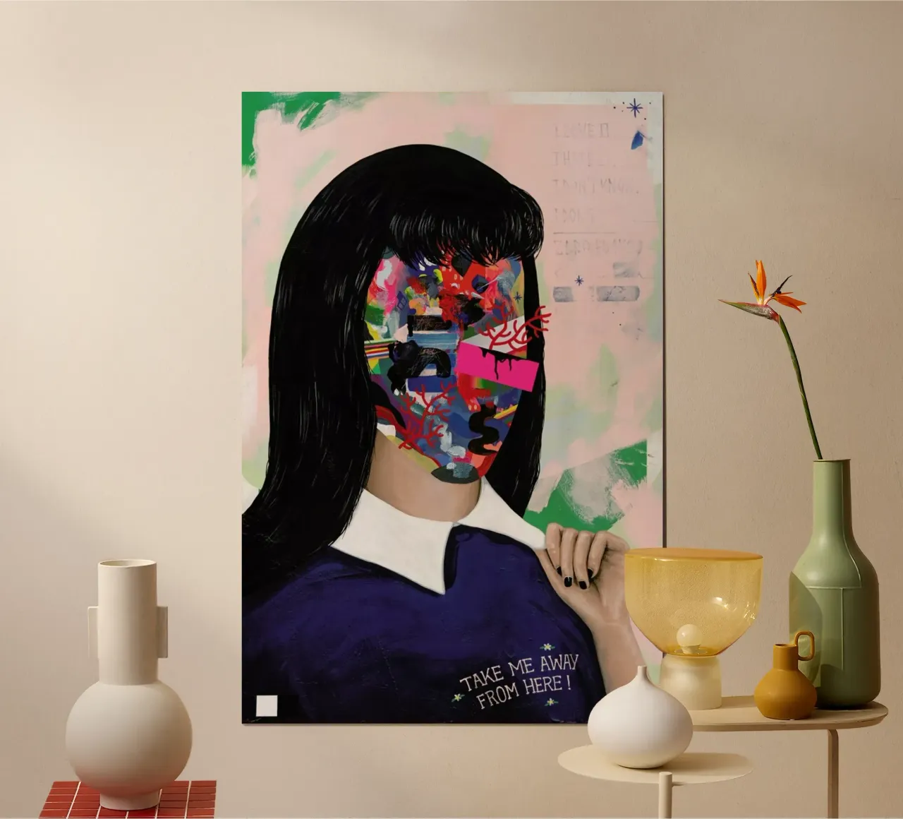 Take Me Away From Here poster con telaio in legno da Famous When Dead