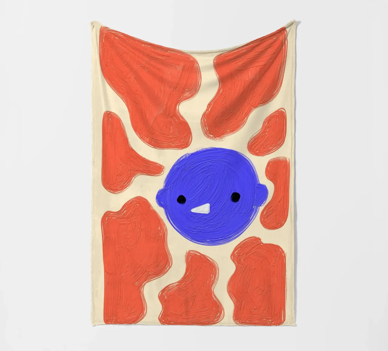 Face Fleecedecke von Johannes Lott Illustration