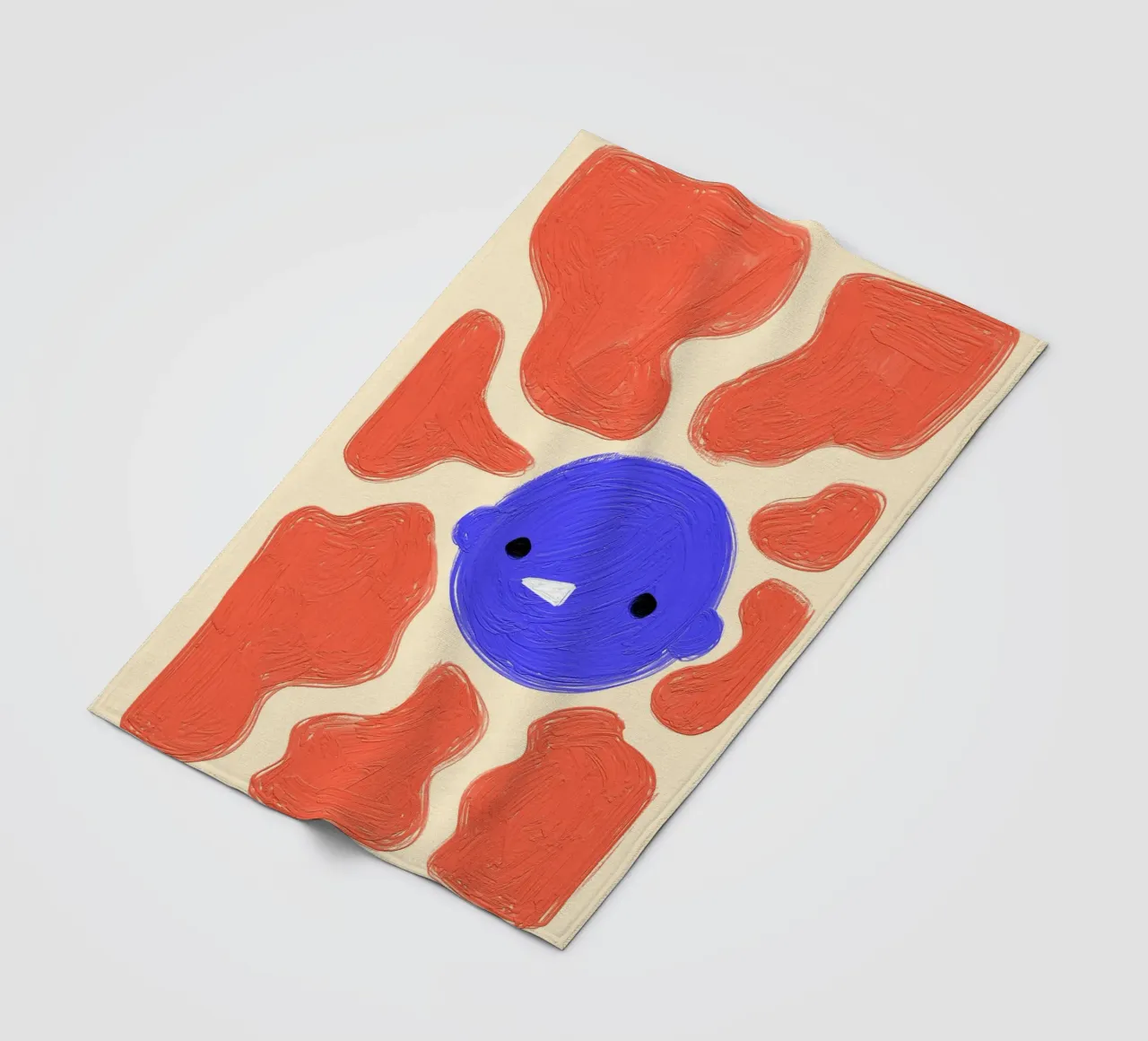 Face Fleecedecke von Johannes Lott Illustration