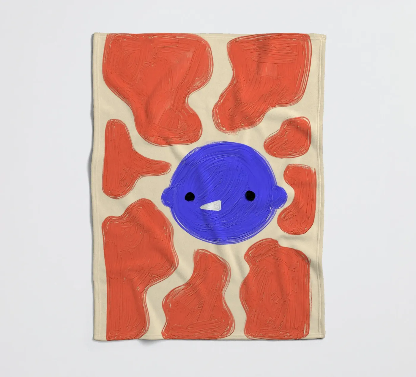 Face fleecedeken van Johannes Lott Illustration