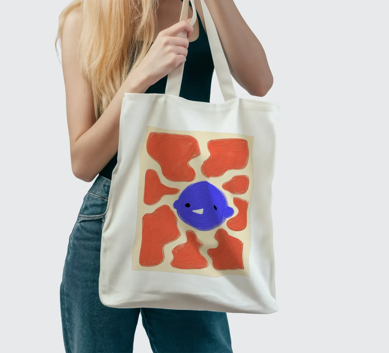 Face borsa in juta da Johannes Lott Illustration