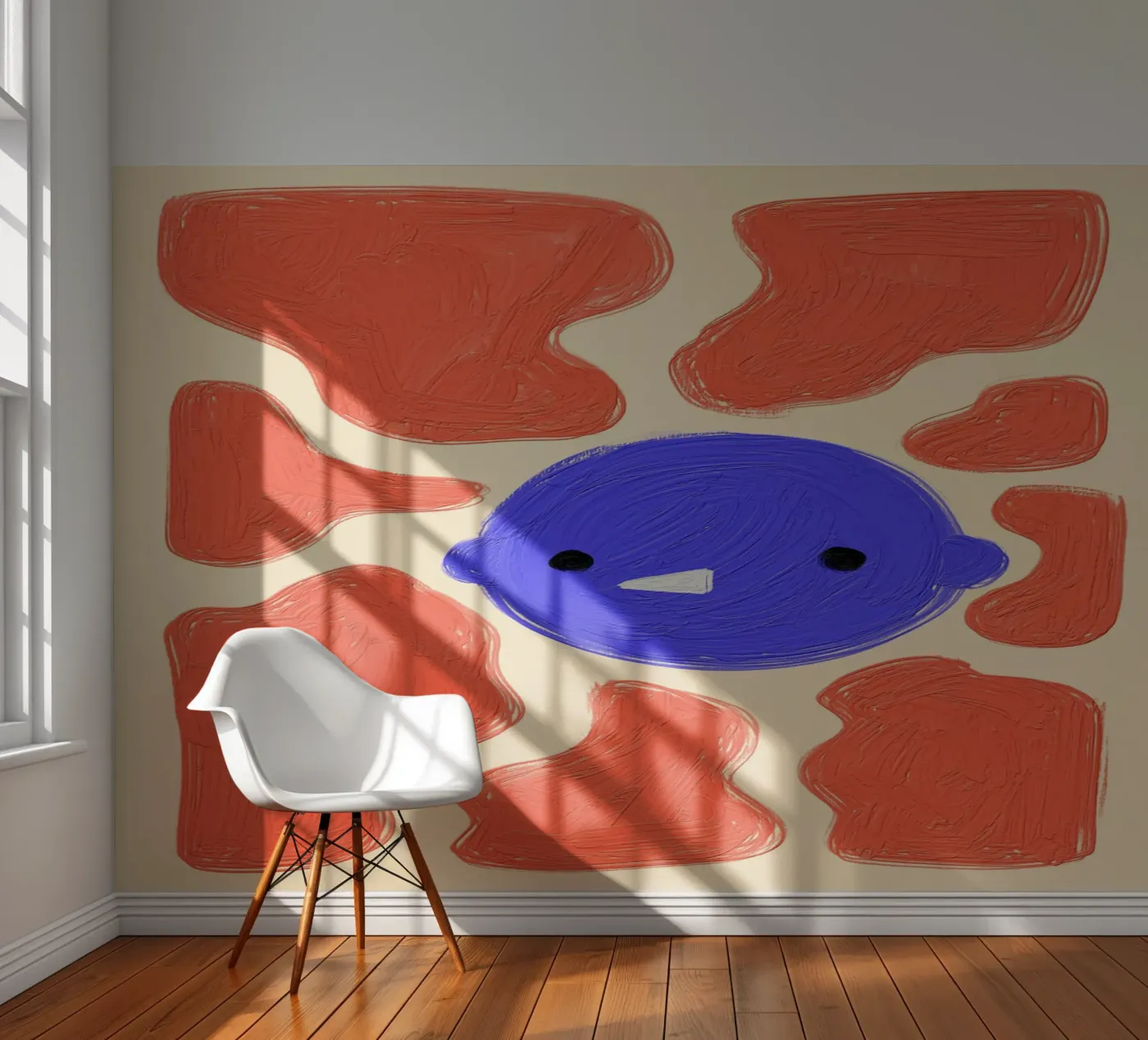 Face fotobehang van Johannes Lott Illustration